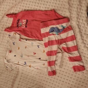 12M Carters Ocean Love 3 piece set